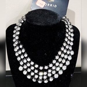 NWT Torrid Layered  Rhinestone Collar Statement Necklace
